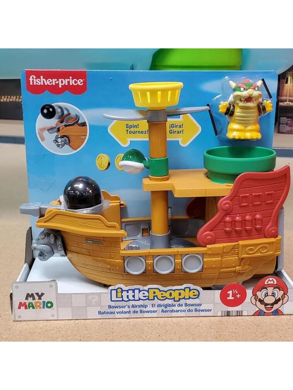 Fisher-Price Little People Bowser’s Airship Super Mario Playset New In Box